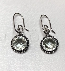 RETIRED & RARE Authentic PANDORA Autumn Skies Green Amethyst Earrings - Picture 1 of 9