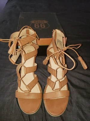 Nuevos tacones altos para mujer, marrón, talla 9,5 Foto 1 de 4