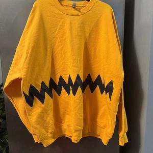 Gildan Hombre 3XL Amarillo Charlie Marrón Sudadera Cremallera Zag Gráfico Manga Larga - Imagen 1 de 5
