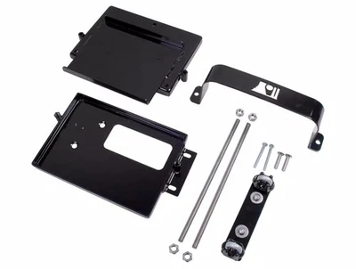 Rugged Ridge Dual Battery Tray Steel Black Fits 1997-2006 Jeep Wrangler TJ - Imagem 1 de 4