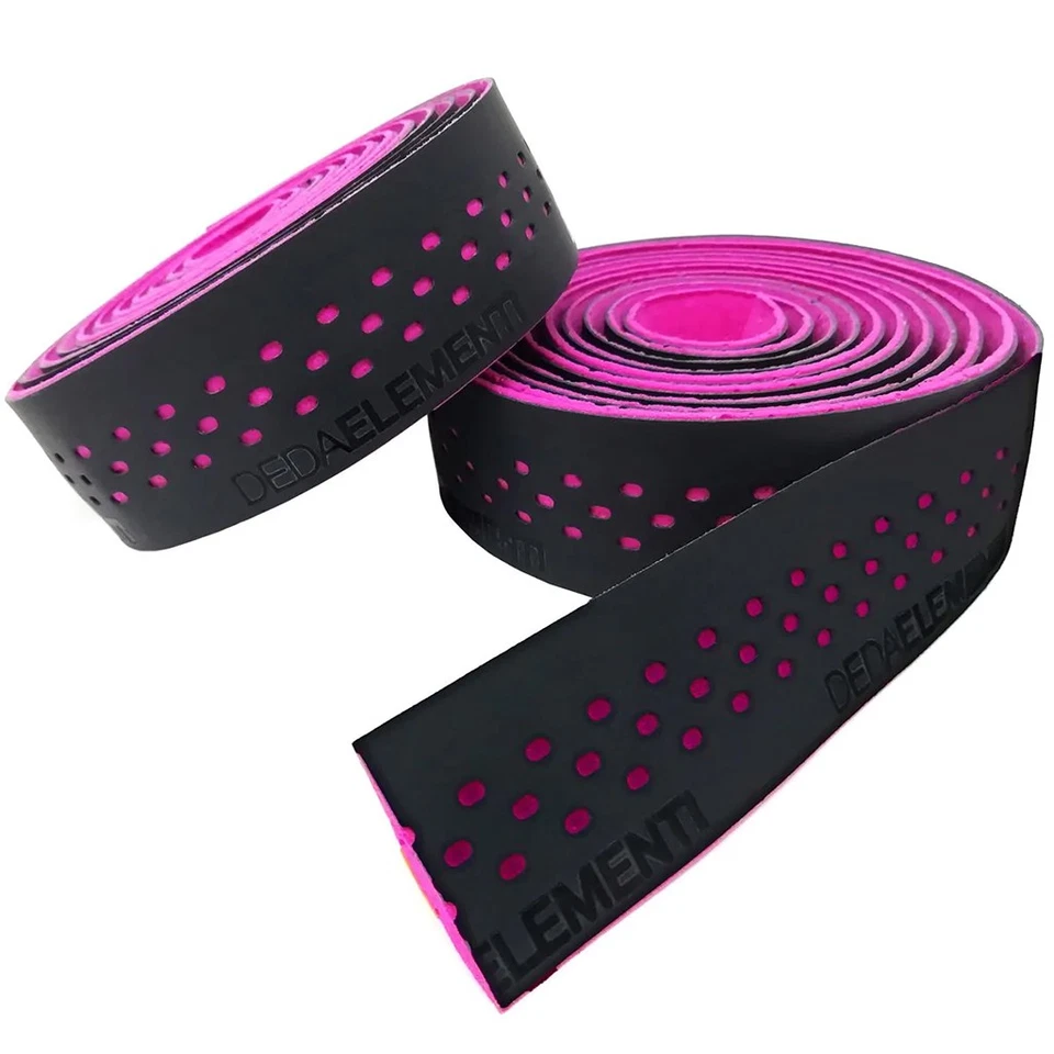 Deda Elementi Presa Handlebar Tape - Durable PU & EVA Foam, Black/Fucsia - Image 1 of 1