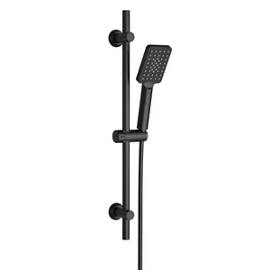 JOHO Edelstahl Duschset Duschstange 70cm mit Handbrause DS1208 Matt Schwarz - Bild 1 von 8