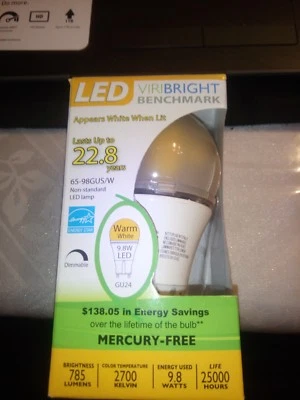 VIRIBRIGHT BENCHMARK LED MR 16- 4.5W  GU 5.3 base Dimmable Bulb warm white - Image 1 of 4