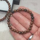 6 mm Mahogany Obsidian Bead Bracelet -Perfect for you, friend or a Loved one