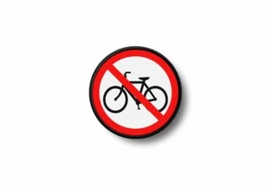 Patch badge embroidered border printed morale funny applique no bike bicycles - Picture 1 of 1
