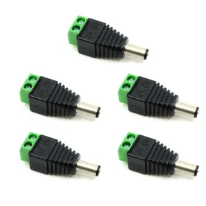 5/10 piezas hembra/macho 2.1/2.5x5.5 mm DC barril enchufe conector tira LED CCTV - Imagen 1 de 30