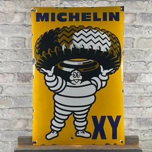 MICHELIN Enamel Sign 23.6x15.7" (60x40cm) Service Unique Garage Retro Nice Decor - Picture 1 of 19