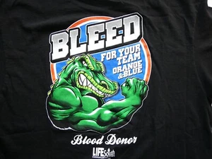 Camiseta Florida Gators Blood Drive, "Bleed For Your Team", Talla (M/L), Vintage, RARA - Imagen 1 de 20