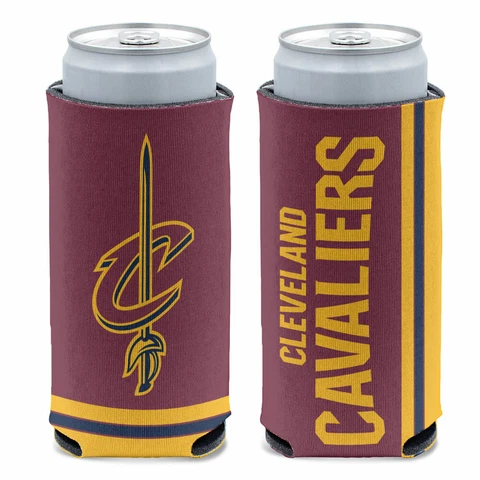 CLEVELAND CAVALIERS 12 0Z SELTZER SLIM CAN COOZIE COOLER HOLDER NBA LICENSED Cover