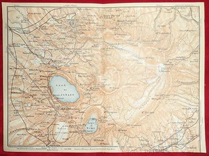 1893-ITALIA-LAZIO-LAGO DI ALBANO-FRASCATI-VELLETRI-GENZANO-BAEDEKER CARTA - Picture 1 of 1