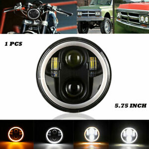 For Honda Shadow VT 600 750 1100 VTX 1300 5-3/4" 5.75" LED Headlight White/Amber