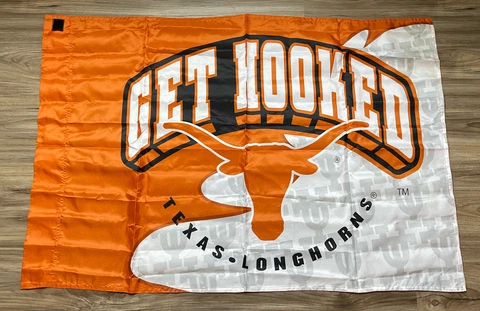 Texas Longhorns Large Banner Flag 41” X 27” Get Hooked Cover