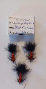 streamer flies,  woolly bugger, black fluorescent - Picture 1 of 1