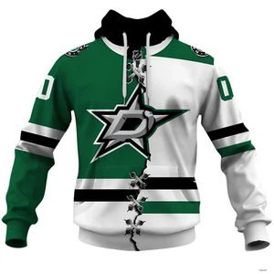 Dallas Stars Personalized Hoodie Hockey Pullover Hooded Unisex Christmas Gift - Picture 1 of 3