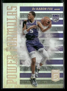 2020-21 Panini Donruss Elite De'Aaron Fox #29 Power Formulas Sacramento Kings - Picture 1 of 2