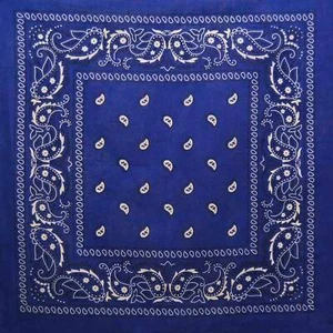 Classic Paisley Bandana - Blue - Picture 1 of 1