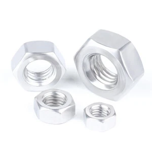 Aluminium Sechskantmuttern Muttern Mutter DIN934 M4 M5 M6 M8 M10 M12 M14 M16 M20 - Picture 1 of 6