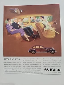Revista Auburn Automobile Fortune 1934 publicidad impresa color coche de lujo - Imagen 1 de 2