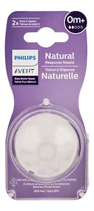 Philips Avent Natural Response Nipple Flow 2 0M+ 2 Ct. Baby Bottle - Picture 1 of 1