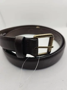 Cinturón de vestir de cuero Topman para hombre grande marrón hebilla regular para caber 34-38 pulgadas cintura - Imagen 1 de 3