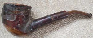 PIPA DE FUMAR VINTAGE DE MADERA DE CEREZO CON BOQUILLA DE CUERNO - Imagen 1 de 7
