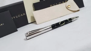 Bvlgari Jewelry Marble Celluloid SV Ballpoint Pen Silver Color Used - Picture 1 of 10