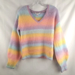 No Boundaries Junior gestreifter Regenbogen Pullover Langarm Pulli M/XL - Bild 1 von 10