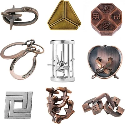 Giochi Rompicapo in Metallo x9  Puzzle Giocattoli Educativi Intelligenti - Immagine 1 di 4