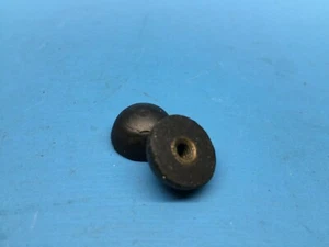 (4) #8-32 FEMALE RUBBER BUMPER FEET 5/8" x 21/64" ROUND BLACK DOME TOP  - Picture 1 of 3