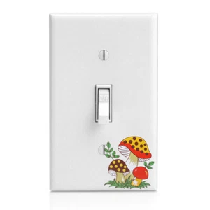 Merry Mushroom CORNER Light Switch Cover, Wall Décor, Night Light, Cabinet Knob - Picture 1 of 14