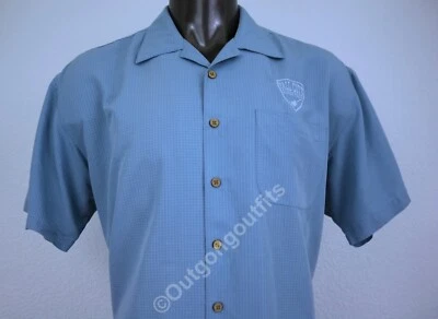 Harriton Tall City Blues Fest Mazda Men's Short Sleeve Button Front Shirt Sz 2XL - Image 1 of 4