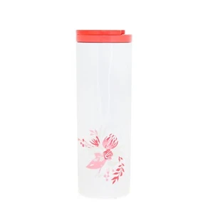 starbucks Stainless Steel Bouquet Tumbler 16 oz Botanical Collection Pink White - Picture 1 of 5