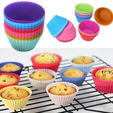 Silicone Cups 12pcs/lot Round For Muffin Cupcake DIY Baking Cake Cups Molds