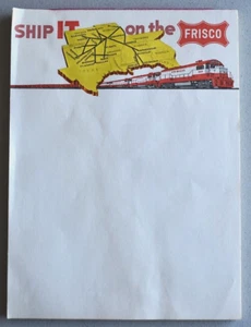 FRISCO Railway Railroad Train ~ Vintage 1950's - 1960's Unused NOTE PAD - Picture 1 of 3