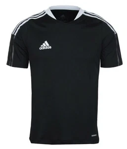 Adidas Youth Tiro 21 S/S Training Black Running Casual Kid Tee GYM Shirts GM7575 - Picture 1 of 6