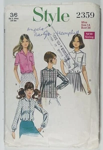 1970er Jahre Vintage Nähmuster Stil 2359 Misses Blusenset Büste 36" - Bild 1 von 4