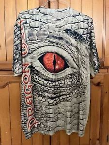 Rare Dragon Con Polyester Performance T-Shirt Erwachsene XXL All Over Print Grün - Bild 1 von 5