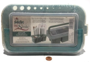 Plaid Folk Art One Stroke Brush Caddy 1060 Storage Handle Portable SEALED! - Picture 1 of 3