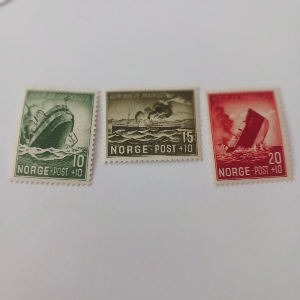 Norway WW2 1944 MHOG. F Sc#B35-B37 Hinged Semi-Postals - Image 1 of 1