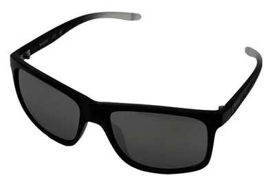 Gafas de sol Timberland negras brillantes para hombre envolventes rectangulares de plástico lentes verdes TB7255 1C Foto 1 de 4