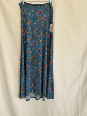 Maxi Falda LuLaRoe Mujer Talla M Azul Floral Elástica Nueva Con Etiquetas Foto 1 de 4