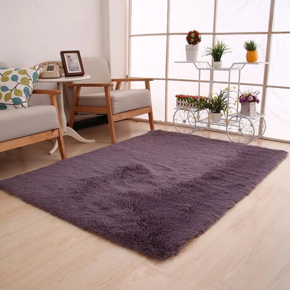 Shaggy Rugs Anti-Slip Large Fluffy Rug Super Soft Living Room Bedroom Carpet Mat - Image 1 of 4