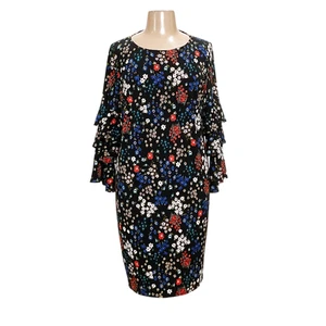 Calvin Klein Black Floral Shift Dress - Size 20W - Picture 1 of 4