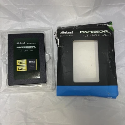 Inland Professional 240GB SSD 3D TLC NAND SATA III 6GB/s 2.5" NEW Box Is damaged - Image 1 of 3