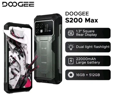 DOOGEE S200 MAX 5G Rugged Phone 36GB+512G 108MP/Night Vision 1.3" Rear 22000mAh - Bild 1 von 4