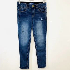 Democracy Jeans Woman 2 Ab Solution Stretch Tapered Ankle Distress Casual Beach - Picture 1 of 12