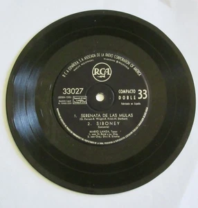 MARIO LANZA / Serenata De Las Mulas / RCA 33027 Press Spain 1959 7" Vinyl Single - Picture 1 of 5