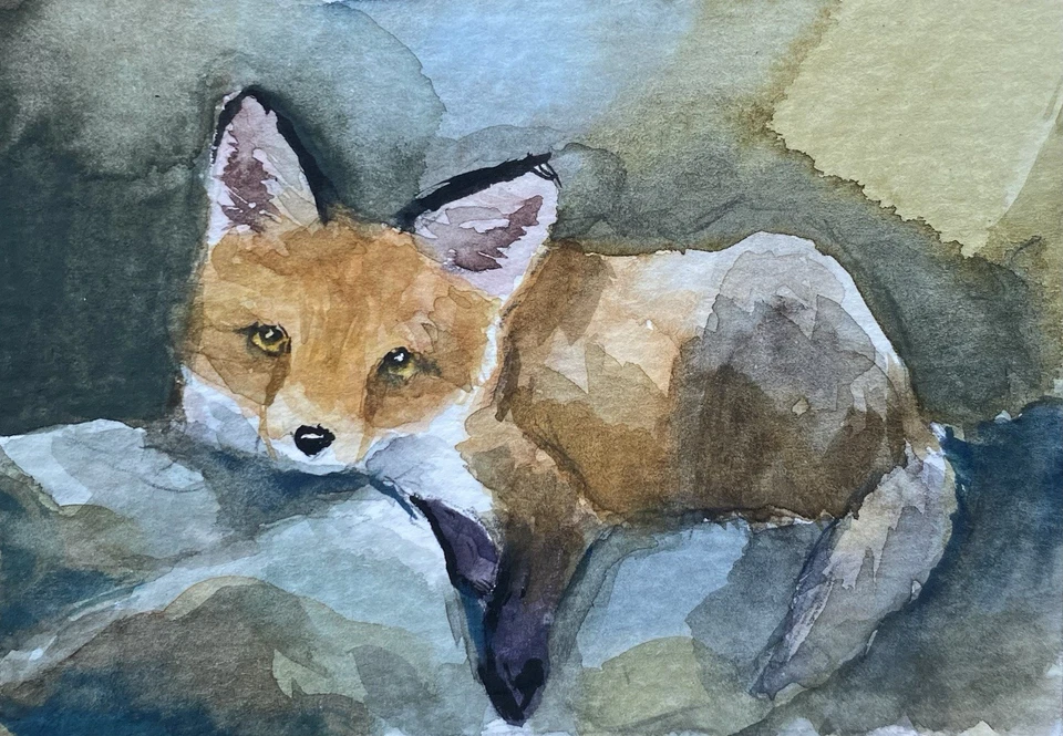 ACEO Original Mixed Media Painting Art - Image 1 of 1