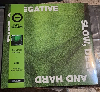 Type O Negative- Slow, Deep & Hard 2LP - Clear/Black Swirl Vinyl - New Sealed  - Image 1 of 4