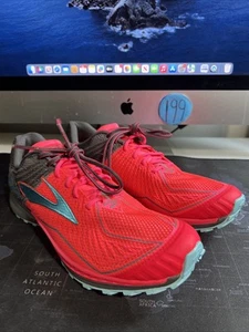 Brooks DNA Mazama Anthracite Blue and Diva Pink Women’s Trail Running Shoes Sz 9 - Picture 1 of 8